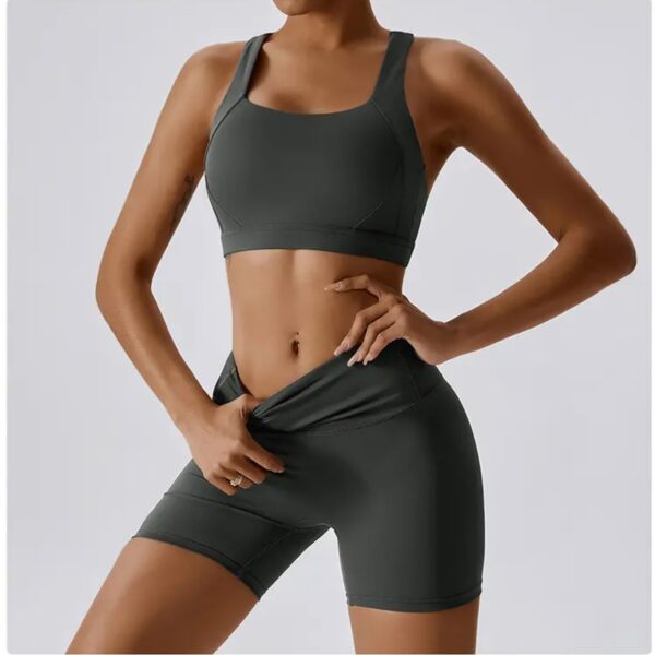 Grey Crop Top and Short